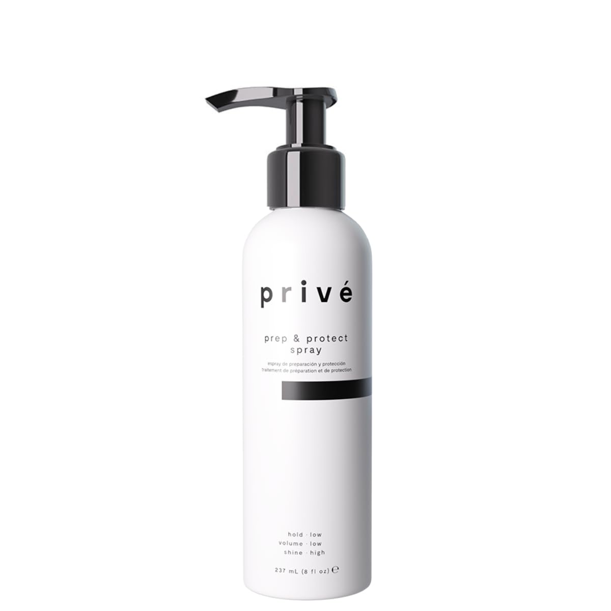 Privé Prep & Protect Blow Dry Hair Cream – Lightweight Heat Protectant with Jojoba, Green Tea & Kukui Oil (8 oz)