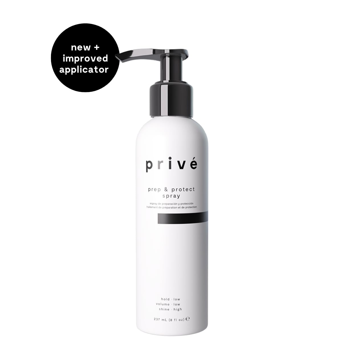 Privé Prep & Protect Blow Dry Hair Cream – Lightweight Heat Protectant with Jojoba, Green Tea & Kukui Oil (8 oz)