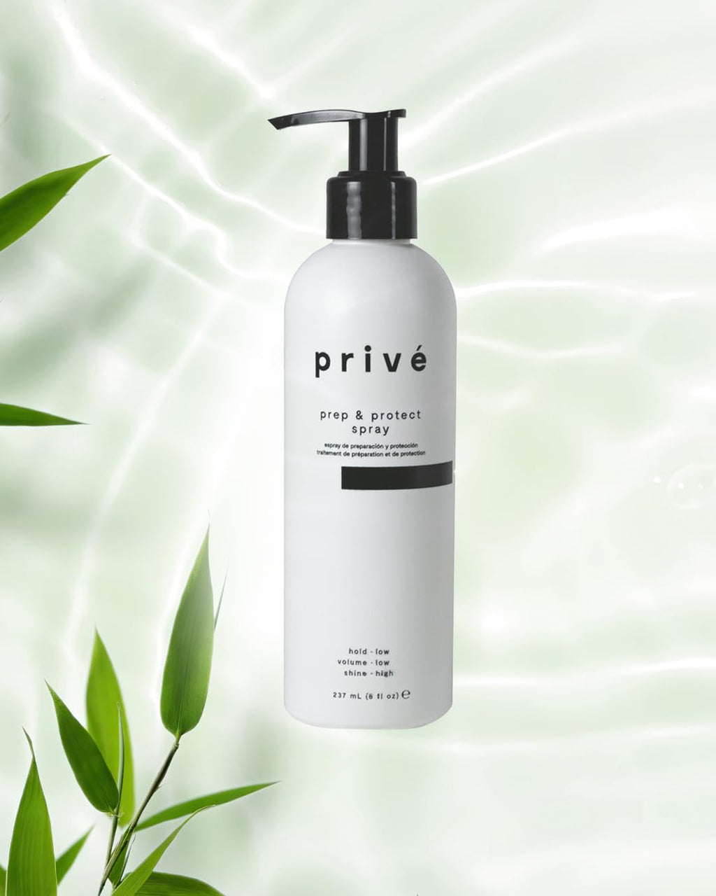 Privé Prep & Protect Blow Dry Hair Cream – Lightweight Heat Protectant with Jojoba, Green Tea & Kukui Oil (8 oz)