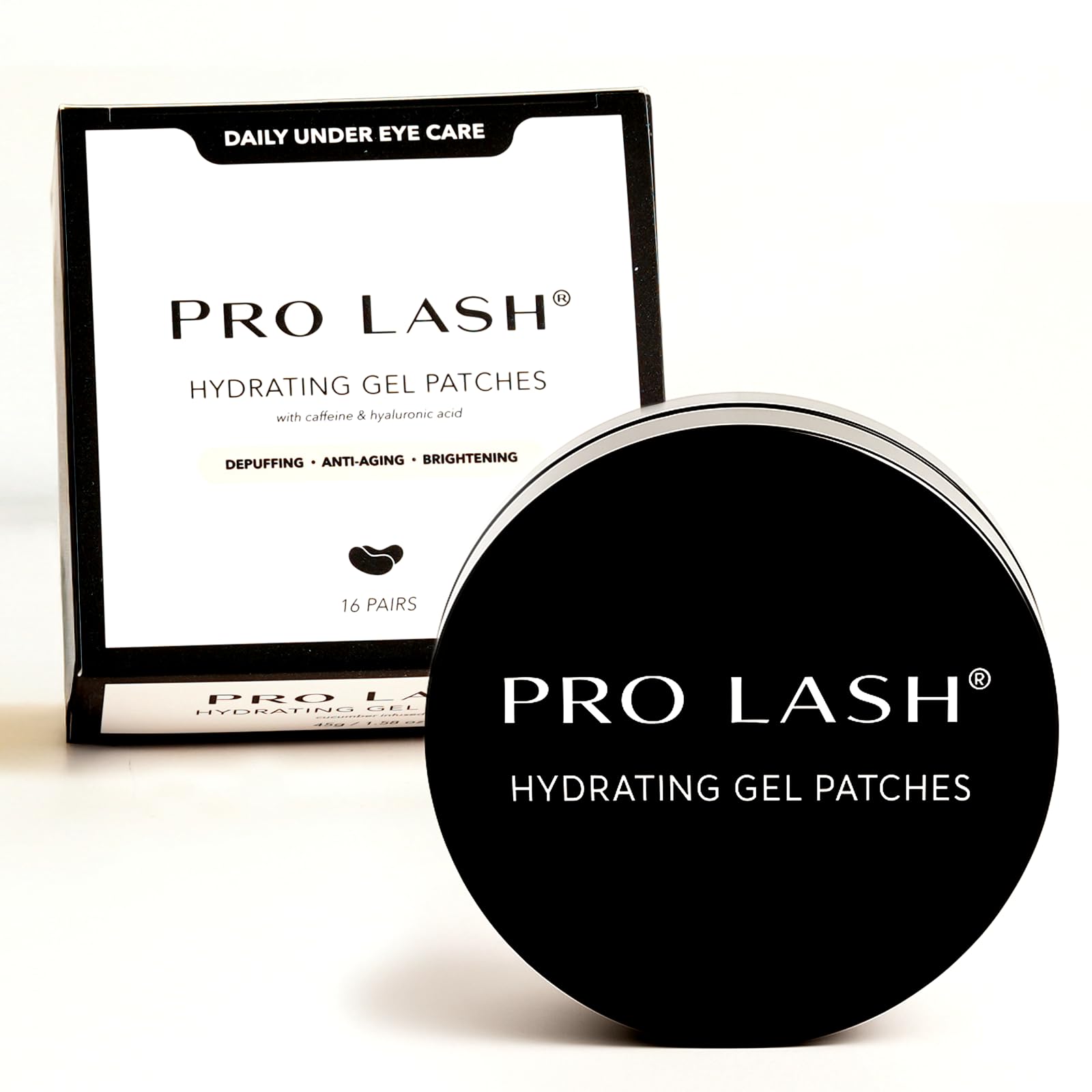 Pro Lash Hydrating Gel Under Eye Patches – Cucumber, Hyaluronic Acid, Caffeine & Vitamin B5 (16 Pairs) | All Skin Types