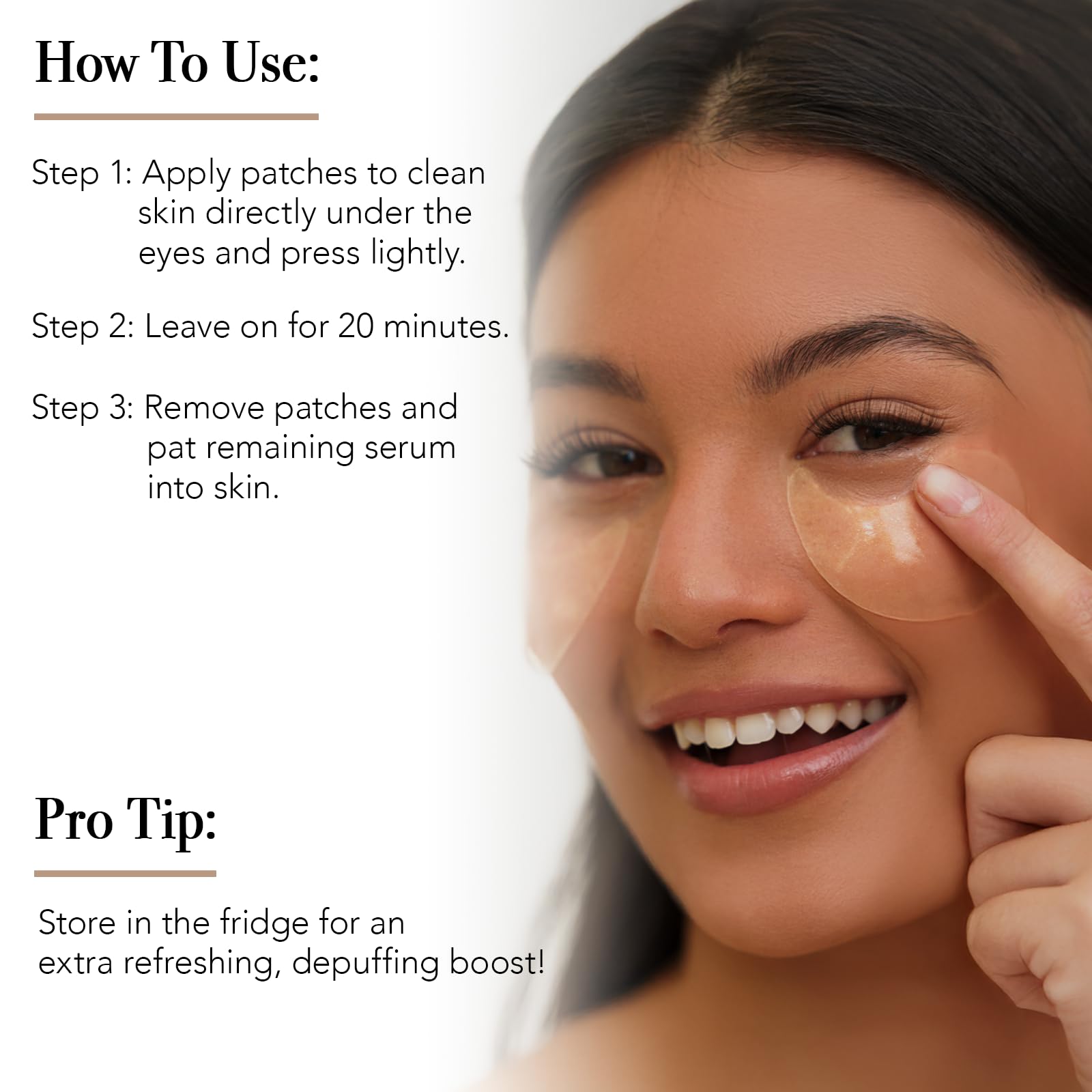 Pro Lash Hydrating Gel Under Eye Patches – Cucumber, Hyaluronic Acid, Caffeine & Vitamin B5 (16 Pairs) | All Skin Types