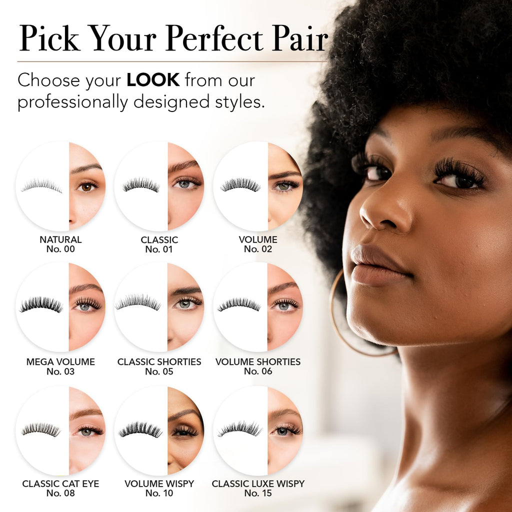 Pro Lash SoftWear No.02 Black Cluster Lashes – 7-Day Waterproof, Lightweight, Seamless Lashes | Single Set