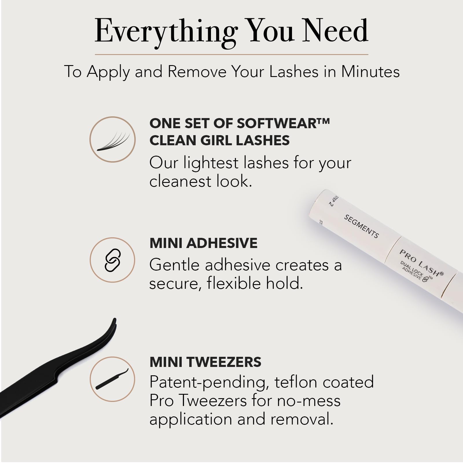 Pro Lash SoftWear Clean Girl Mini Lash Clusters Kit – Original No. 35, 7-Day Wear