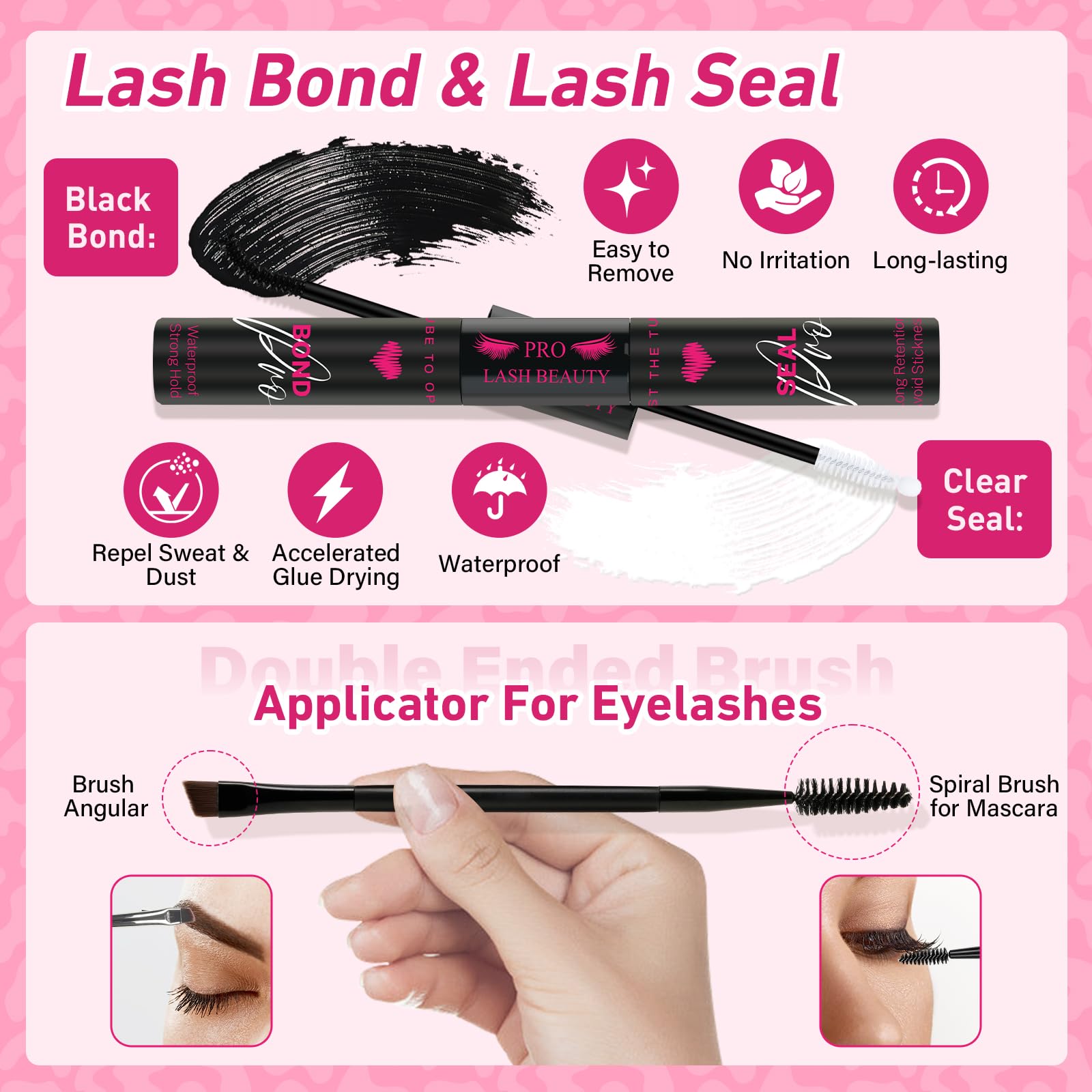 PRO LASHBEAUTY Manga Lash Clusters Kit – Anime Lash Volume with Ultra-Thin Band and Bond & Seal