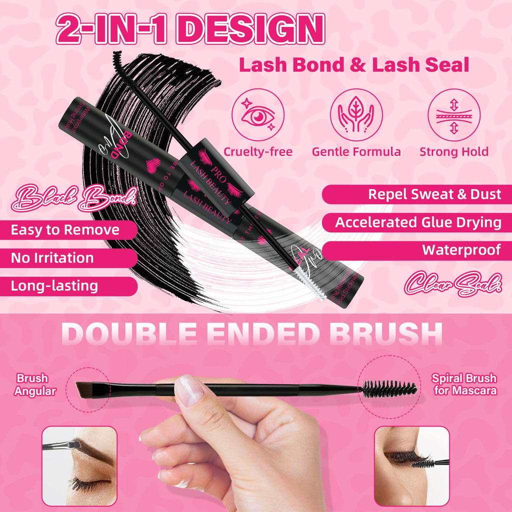 PRO LASHBEAUTY Spider Lash Clusters Kit – 144Pcs DIY 3D Lash Extensions