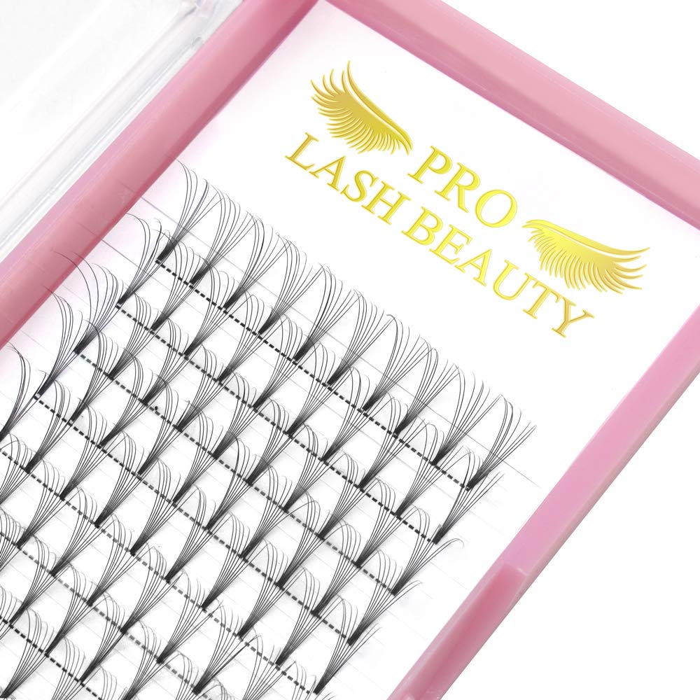 PRO LASHBEAUTY Premade Volume Eyelash Extensions 8D-C-0.07 | 9-20 mm Short Stem