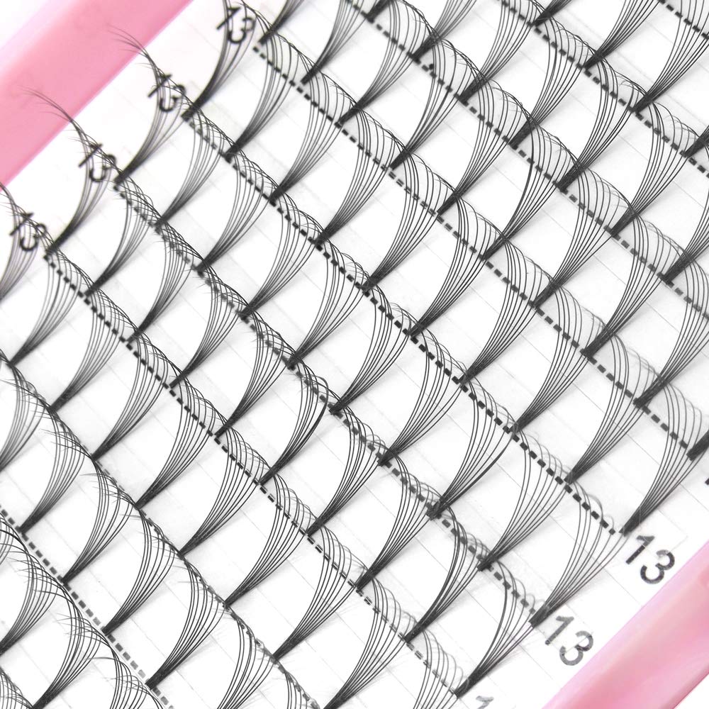 PRO LASHBEAUTY Premade Volume Eyelash Extensions 8D-C-0.07 | 9-20 mm Short Stem