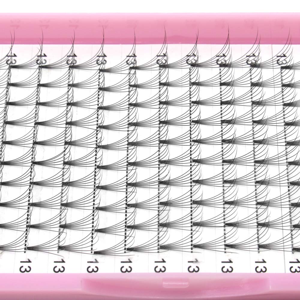 PRO LASHBEAUTY Premade Fans 6D-C-0.07 | Short Stem Volume Lash Extensions 9-15mm Mix