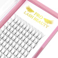 PRO LASHBEAUTY Premade Fans Eyelash Extensions – 7D Volume, Short Stem, C/D Curl, 9–20mm