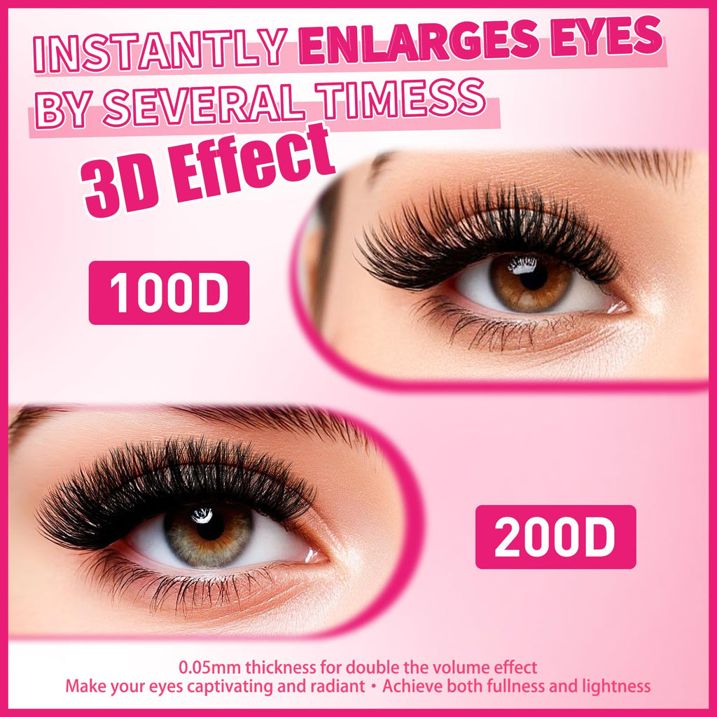 PRO LASHBEAUTY Lash Clusters Kit 3D Style DIY Lash Extension Kit with Bond & Seal – Easy Home Application
