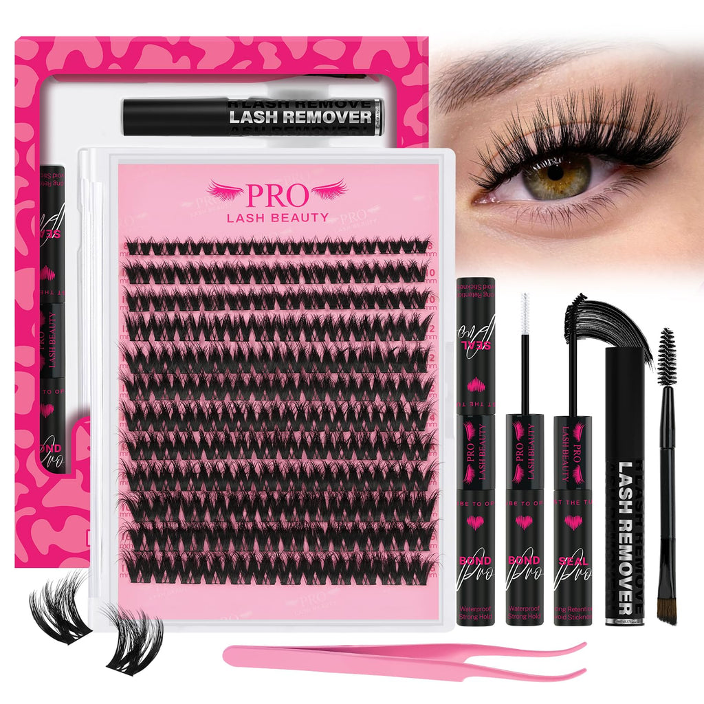 PRO LASHBEAUTY Spider Lash Clusters Kit – 144Pcs DIY 3D Lash Extensions