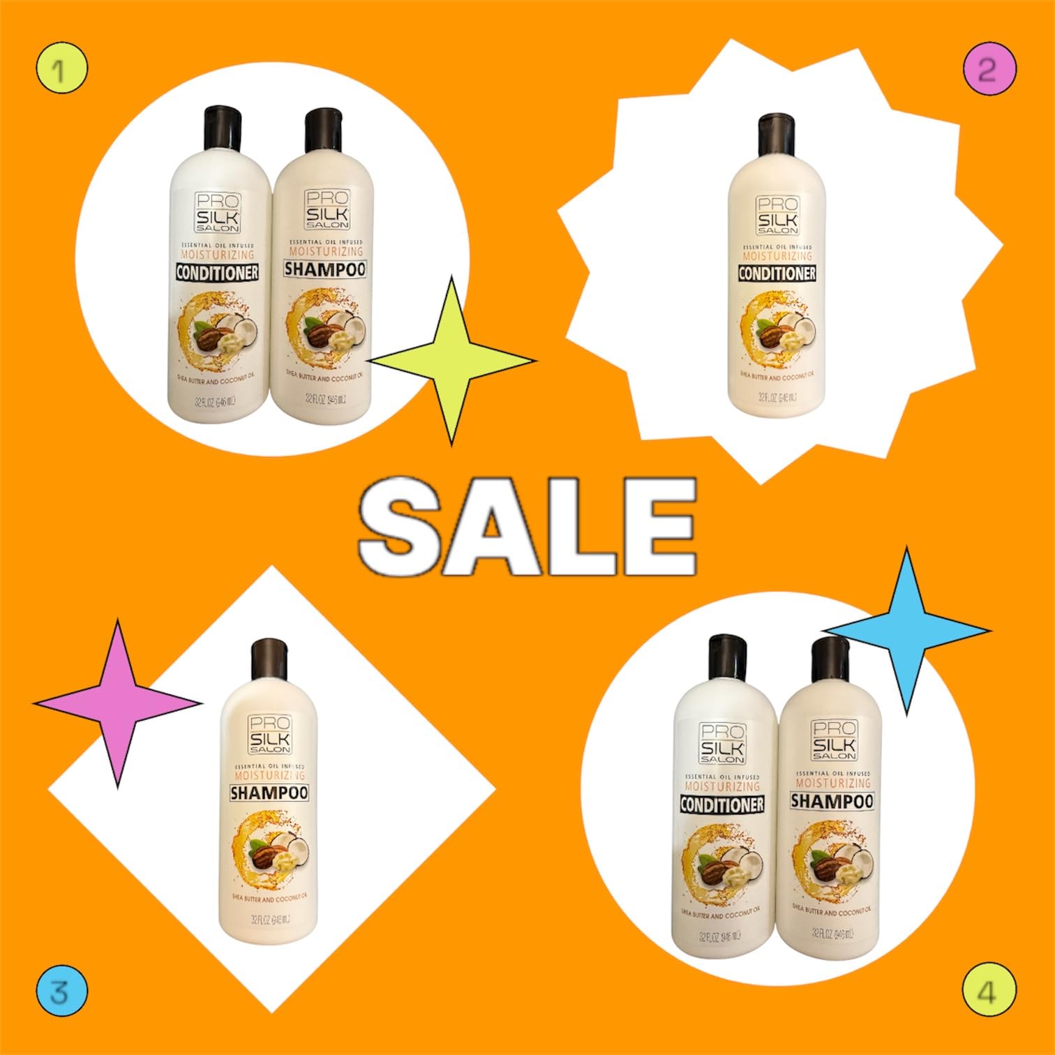 Pro Silk Salon Duo Shampoo & Conditioner – Shea Butter & Coconut Oil