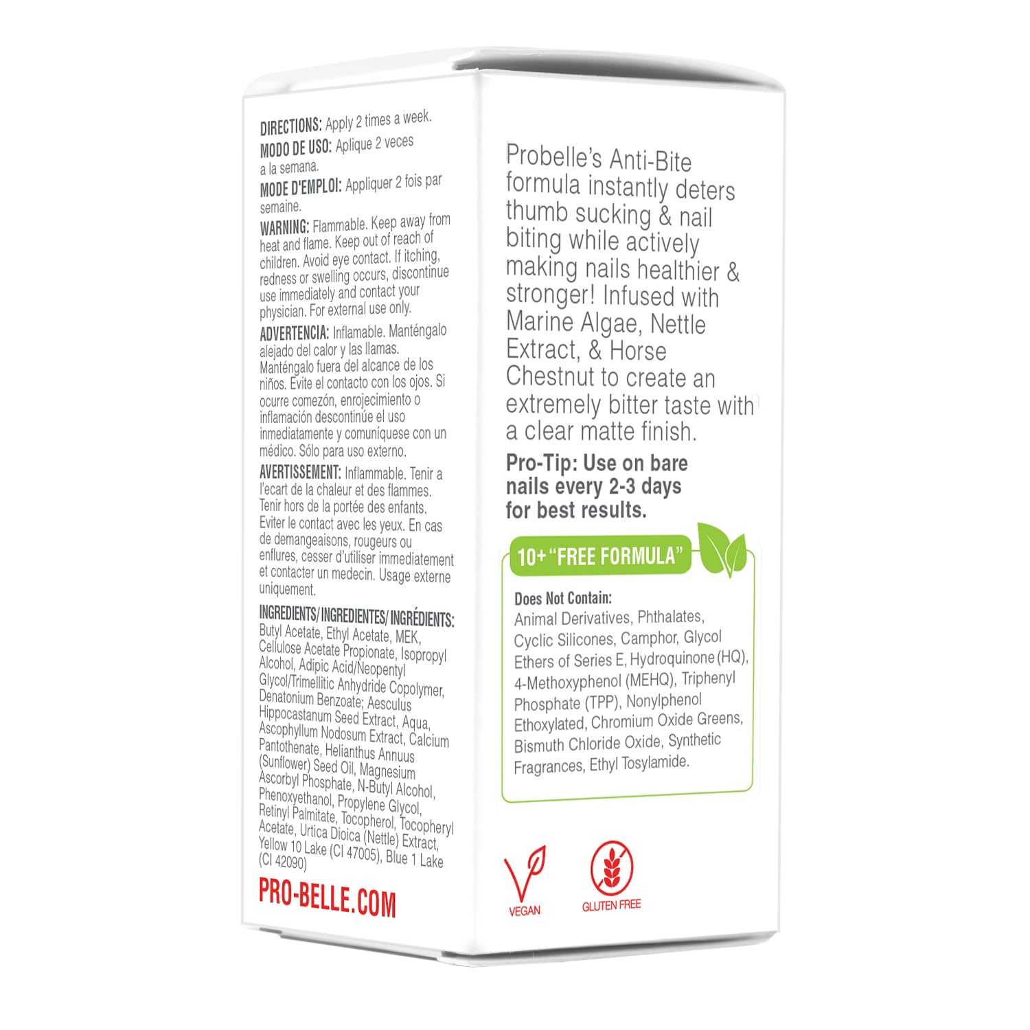 Probelle Anti-Bite Deterrent – Bitter Polish for Kids & Adults (0.5 oz)
