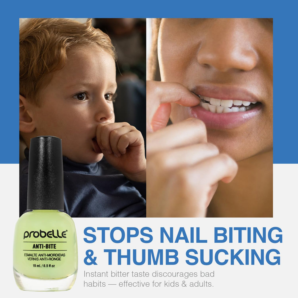 Probelle Anti-Bite Deterrent – Bitter Polish for Kids & Adults (0.5 oz)