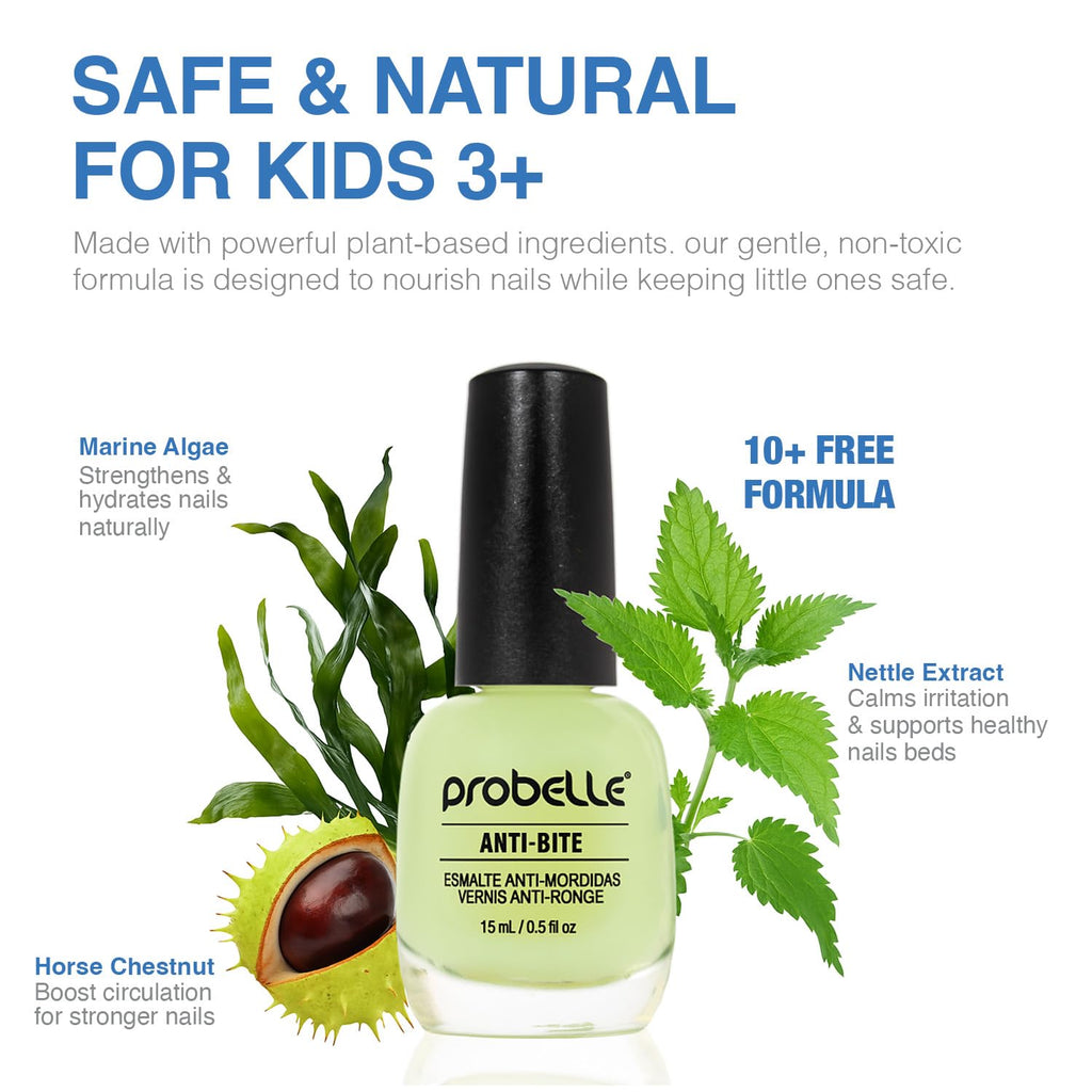Probelle Anti-Bite Deterrent – Bitter Polish for Kids & Adults (0.5 oz)