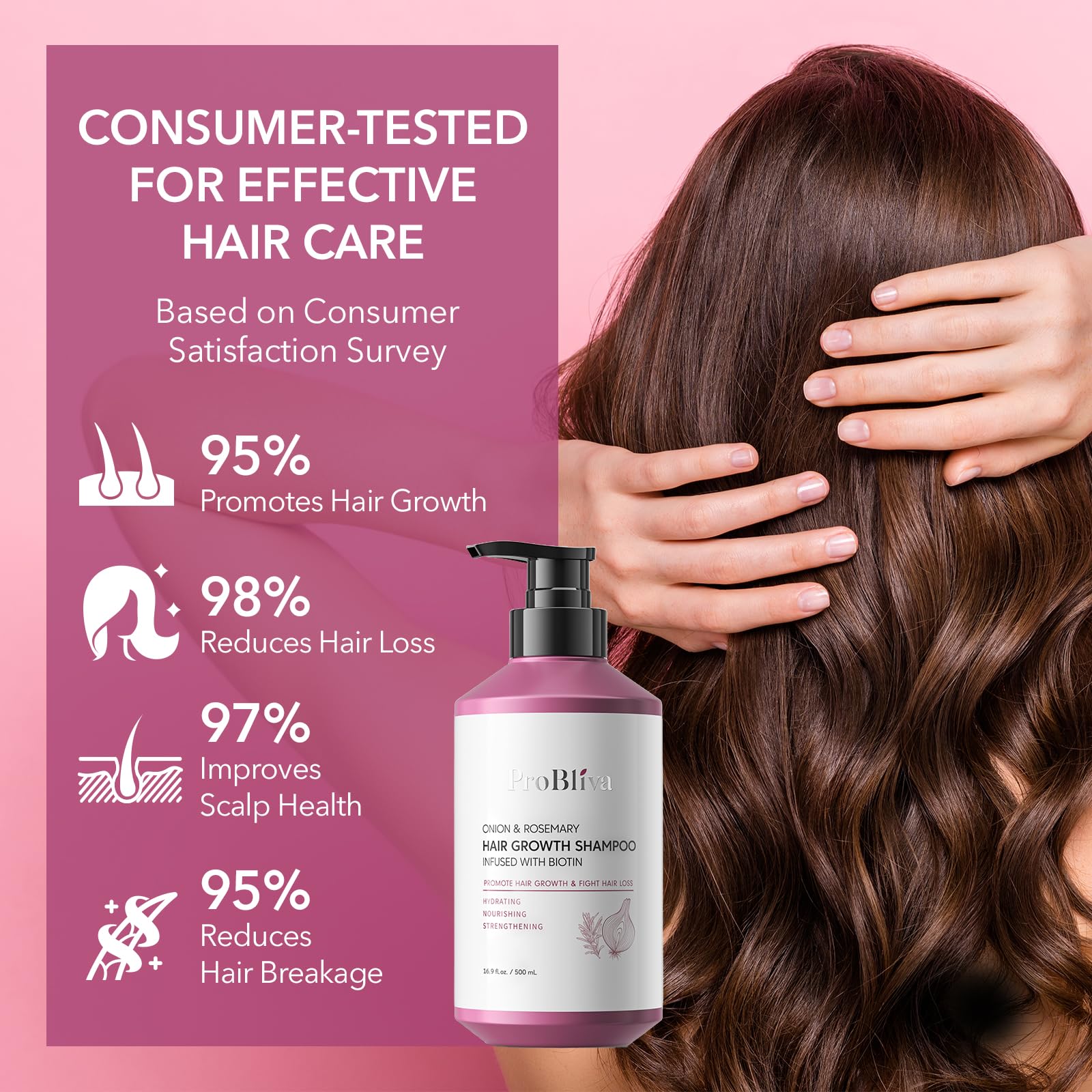 ProBliva Onion & Biotin Hair Growth Shampoo with Rosemary