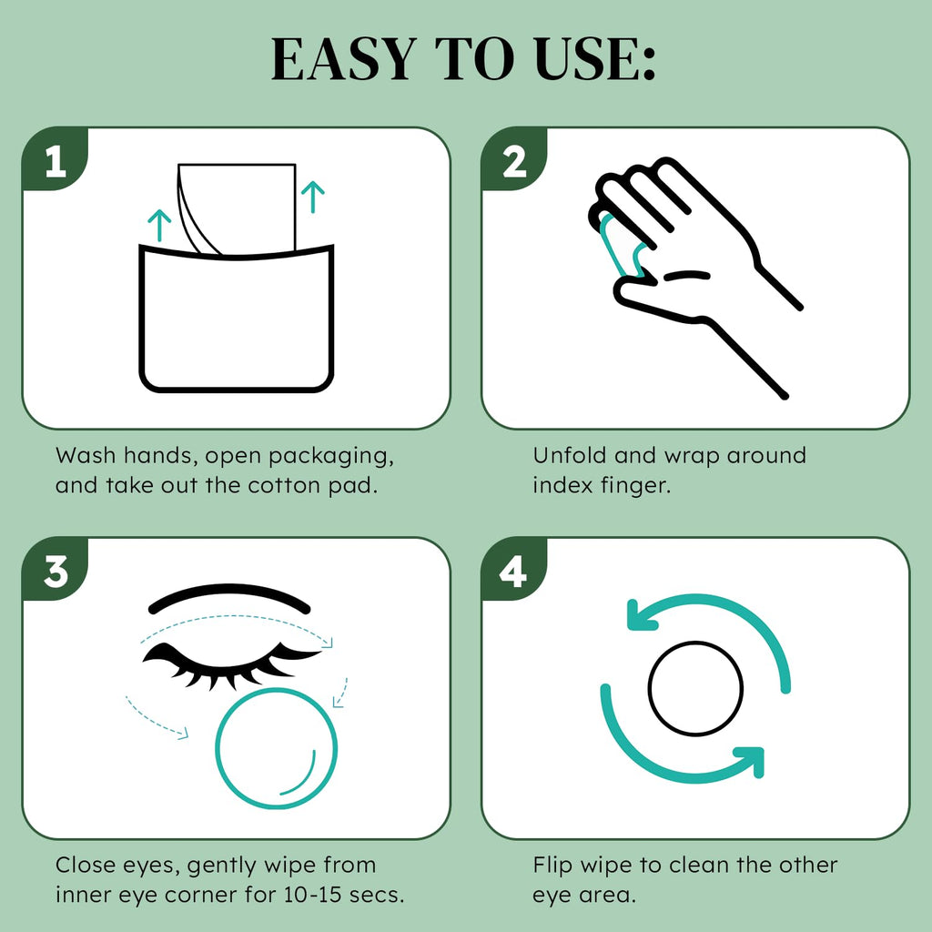 ProCIV 60-Count Eyelid Wipes – Tea Tree Oil & Hyaluronic Acid, Dual-Texture Eye Cleansing, Travel-Ready