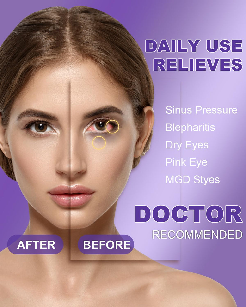 ProCIV 30-Pack Lavender Steam Eye Mask | Warm Compress for Dry Eyes & Relaxation