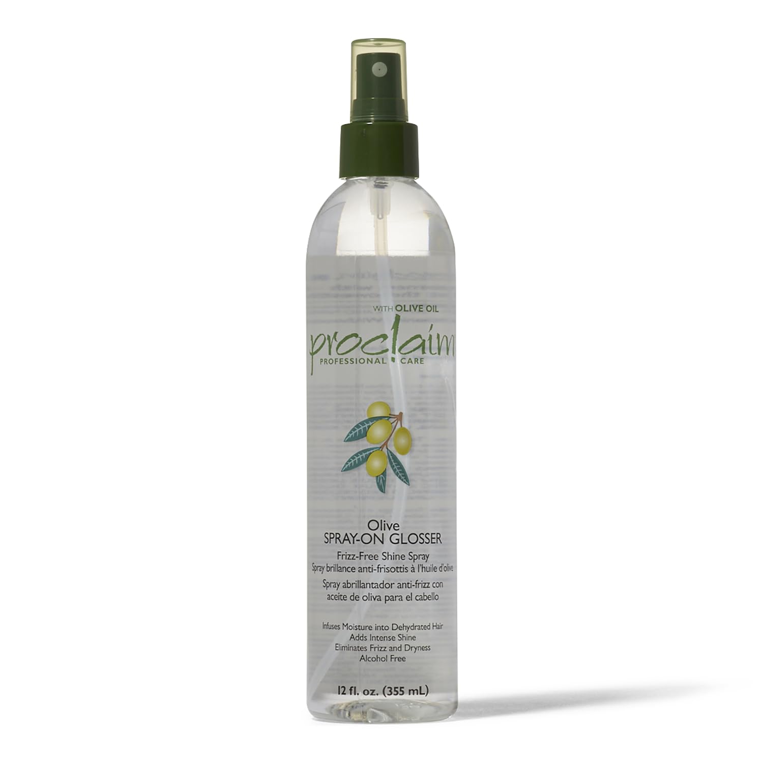 Proclaim Olive Spray-On Glosser – Detangle, Smooth, Anti-Frizz for Relaxed or Permed Hair