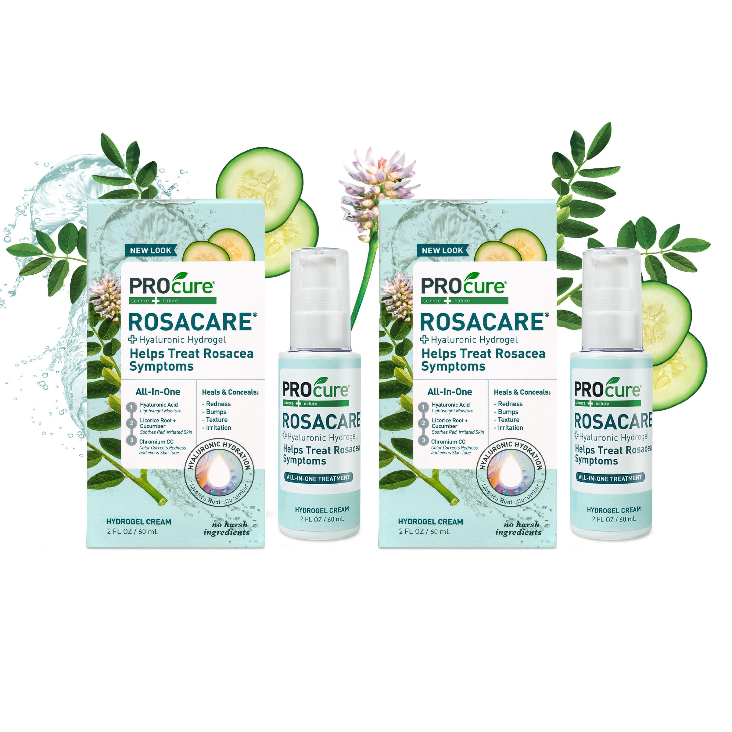 PROcure Rosacare Hydrogel 2 Pack – Lightweight Redness Relief & Color Correction