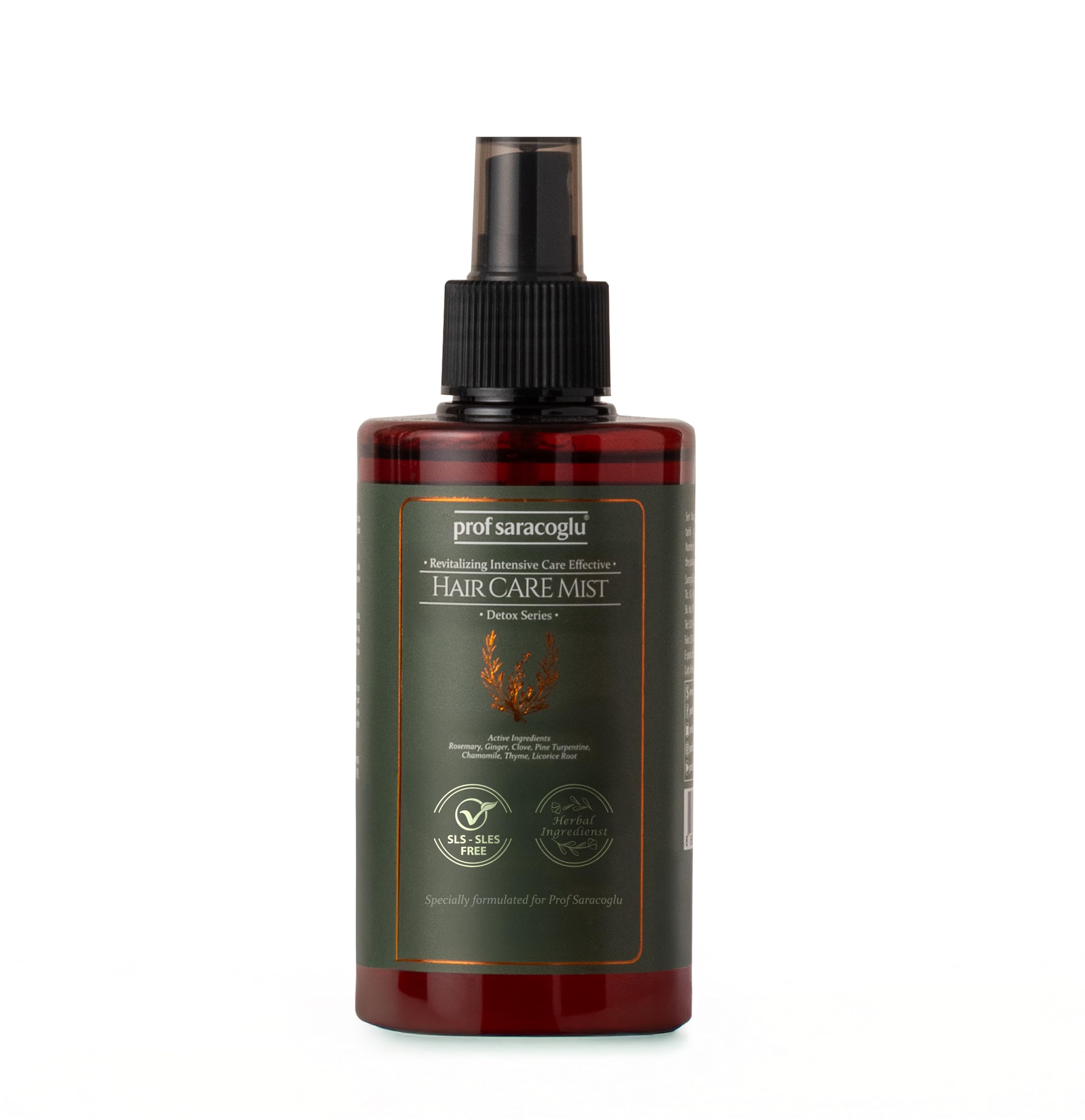 Prof Saracoglu Rosemary Mint Complex Hair Care Mist – Sulfate-Free Detangler & Scalp Treatment (6.76 fl oz)
