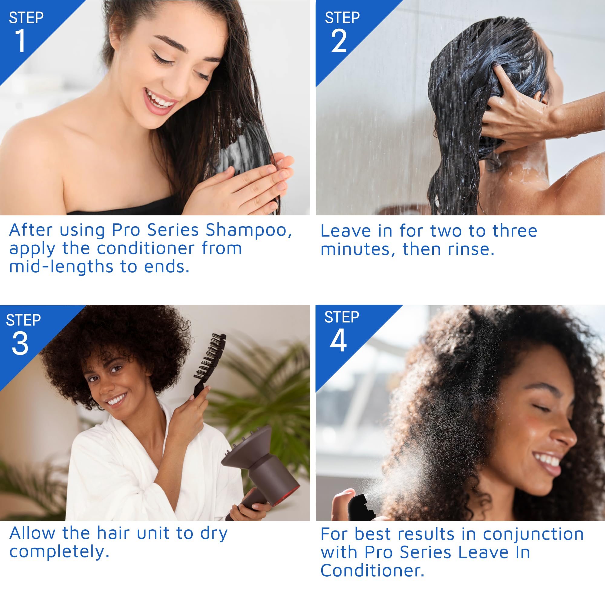 Pro Series Conditioner for Lace Wigs & Hairpieces - Argan Oil, Aloe Vera & Cucumber | Professional Hair Labs, 8oz