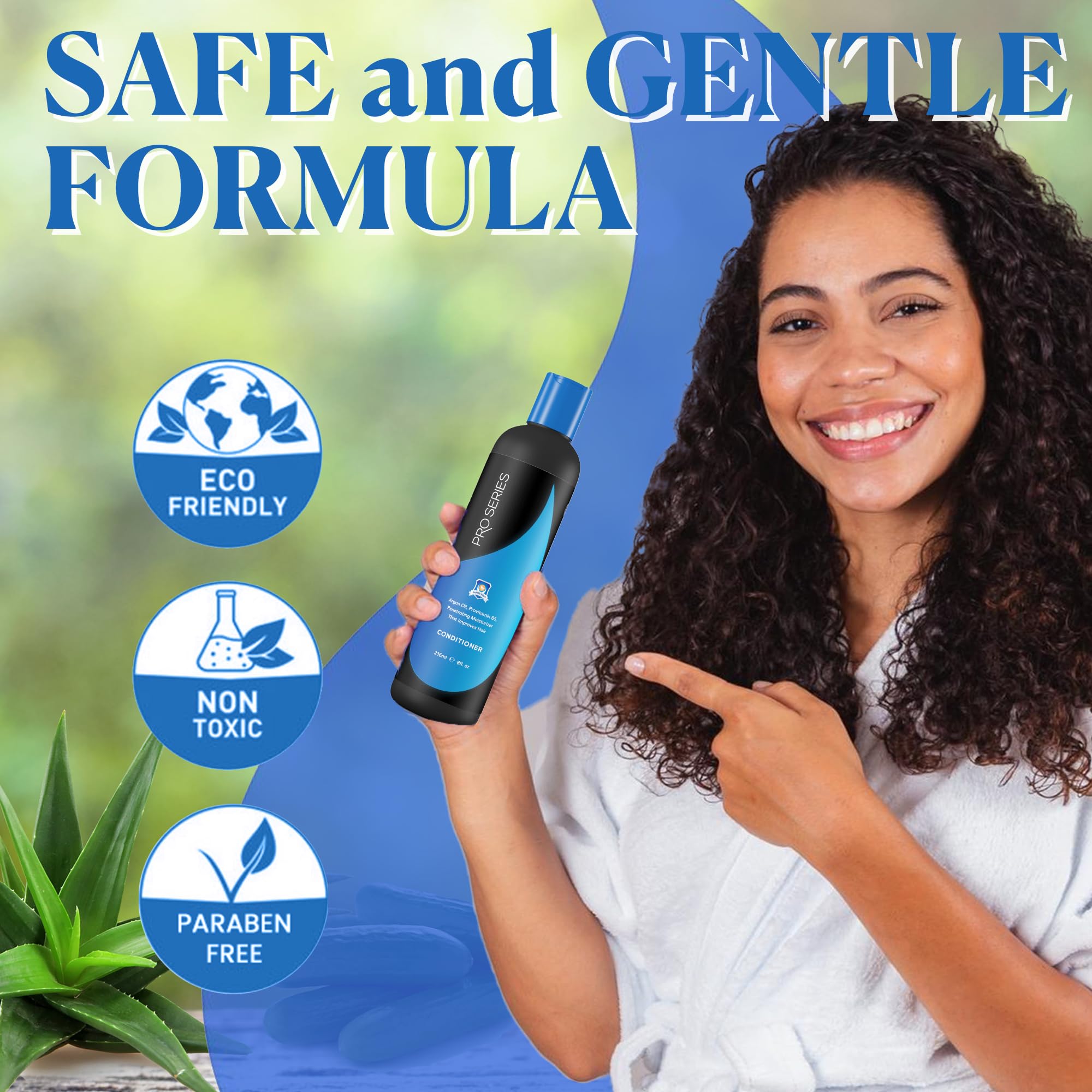 Pro Series Conditioner for Lace Wigs & Hairpieces - Argan Oil, Aloe Vera & Cucumber | Professional Hair Labs, 8oz