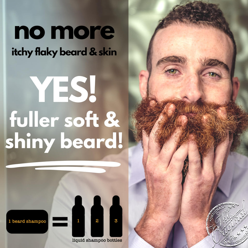 Professor Fuzzworthy's Gentlemans Beer Shampoo Bar – All-Natural Tasmanian Oils for Hair, Beard & Body (4.2 oz)