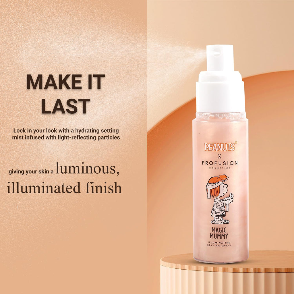 Profusion Cosmetics Peanuts Magic Mummy Illuminating Primer & Setting Spray