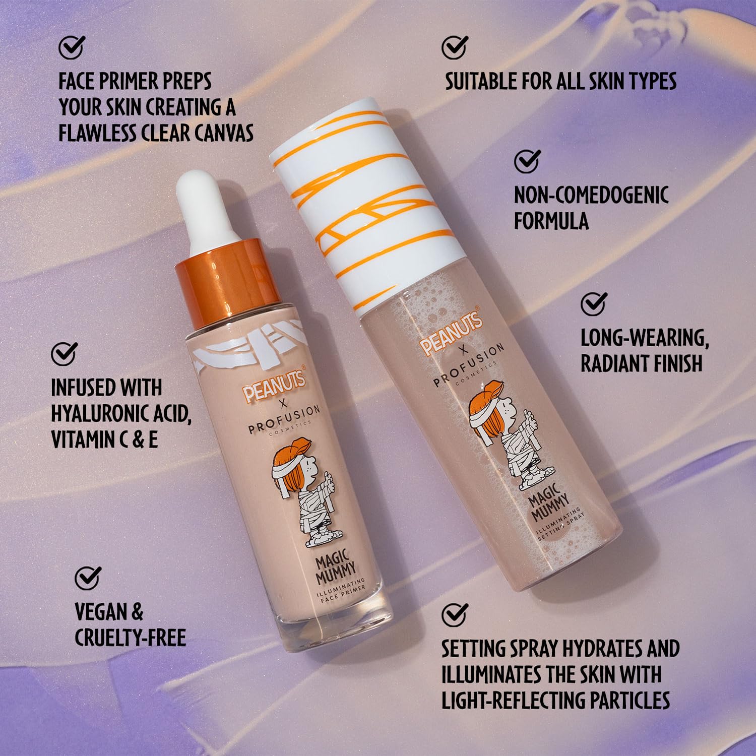 Profusion Cosmetics Peanuts Magic Mummy Illuminating Primer & Setting Spray
