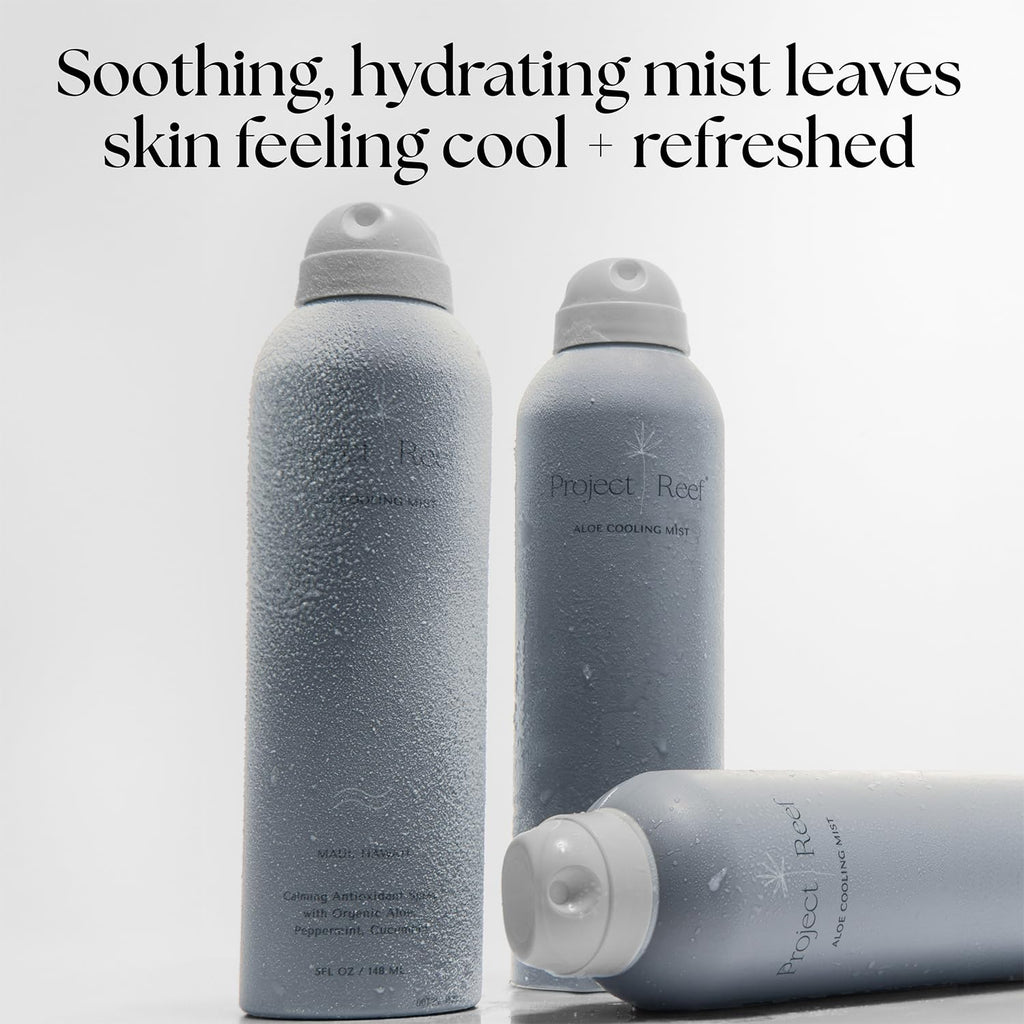 Project Reef Non-Aerosol Aloe Cooling Mist – Vegan, Ocean-Friendly After-Sun Hydration (5 oz)