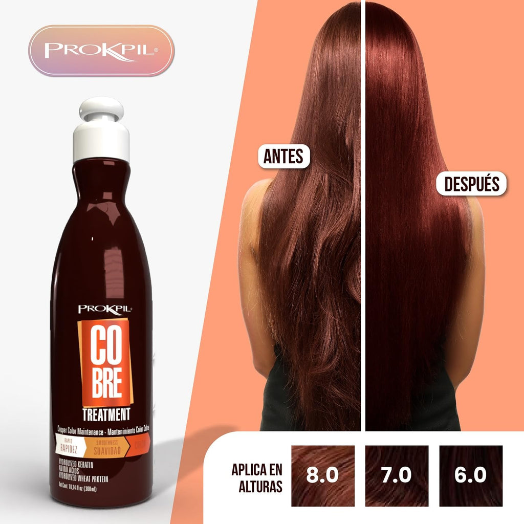 Prokpil Copper Color Care Shampoo Kit & Treatment Mask – Color Maintenance (2x 10.1oz)