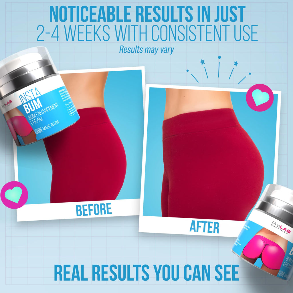 ProLab Organics InstaBum Butt Enhancement Cream – Lift, Firm & Fuller Curves