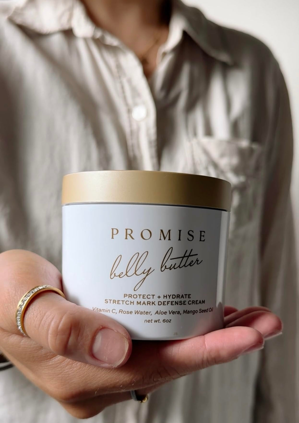 Promise Prenatal Belly Butter – Deep Hydration, Stretch Mark Prevention, Vegan, Made in USA
