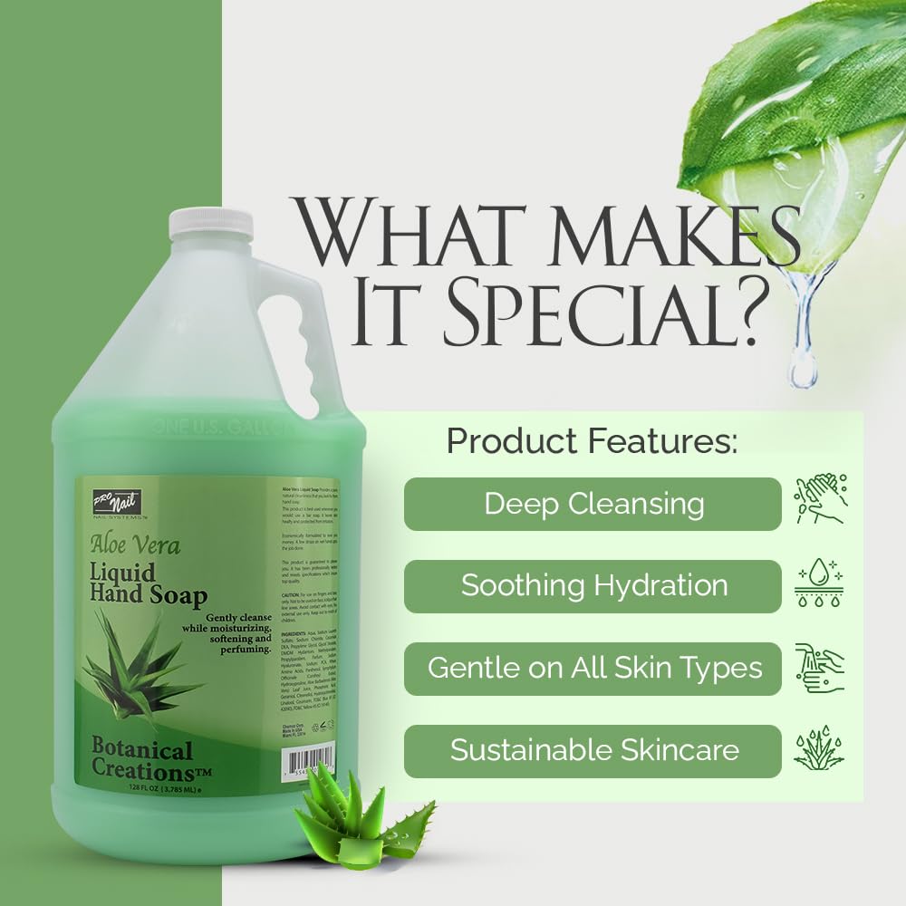PRONAIL Liquid Hand Soap Refill – Aloe Vera, 1 Gallon