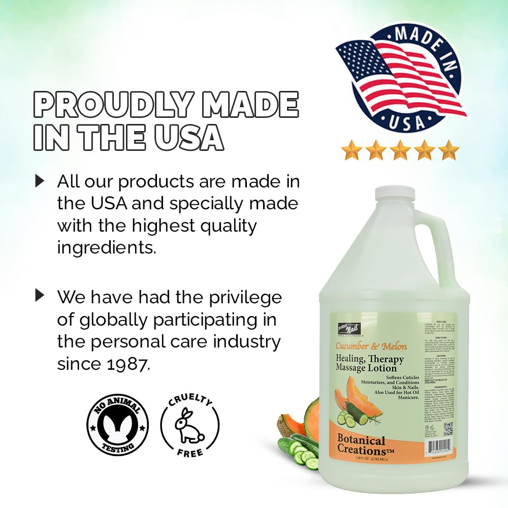 PRO NAIL Healing Therapy Massage Lotion – 1 Gallon, USA Made