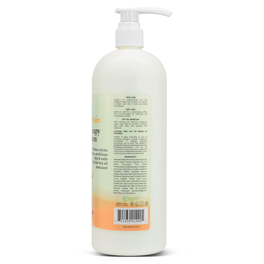 PRO NAIL Healing Therapy Massage Lotion, Cucumber Melon – 32 oz | Spa-Quality Hydration for Hands, Feet & Body