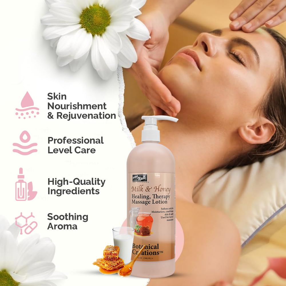 PRO NAIL Healing Therapy Massage Lotion – Hydrating Spa-Quality Pedicure & Hot Oil Manicure