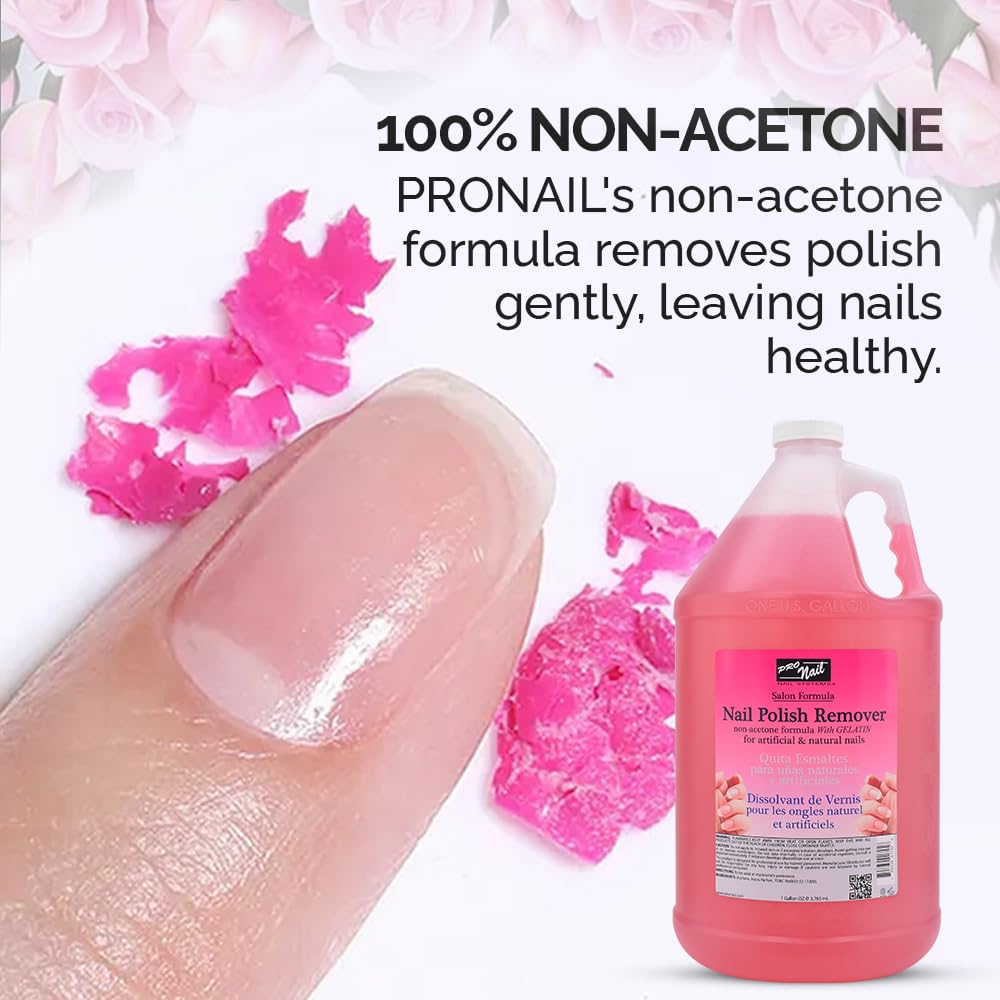 PRO NAIL Non-Acetone Nail Polish Remover – Professional, Maximum Strength, 1 Gallon