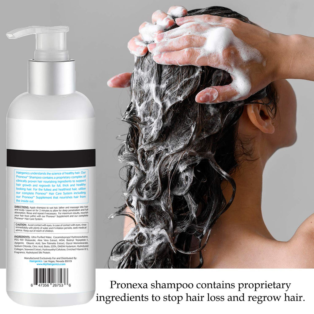 Pronexa Hairgenics Clinical Strength Hair Growth Shampoo with Biotin, Collagen & DHT Blockers – 8 fl oz