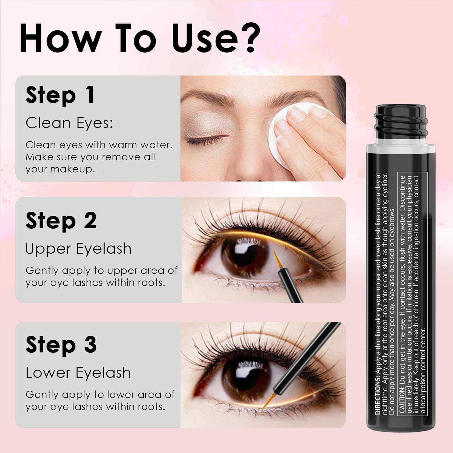 Lavish Lash Pro by Pronexa Hairgenics — Professional Strength Eyelash & Eyebrow Growth Serum (5 mL, 6-Month Supply)