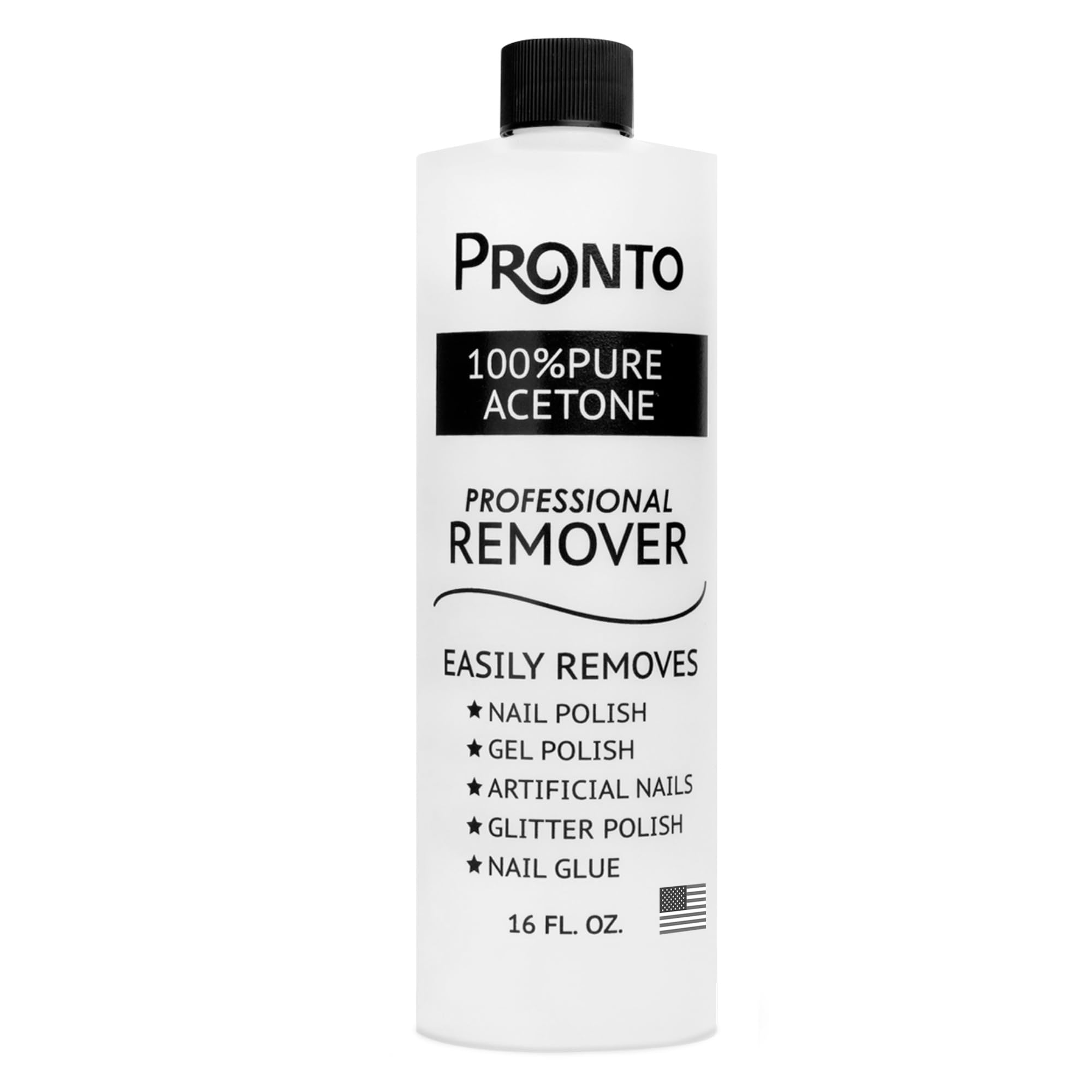 Pronto 100% Acetone Nail Polish Remover - 16 Fl Oz | Gel, Glue, & Acrylic Remover