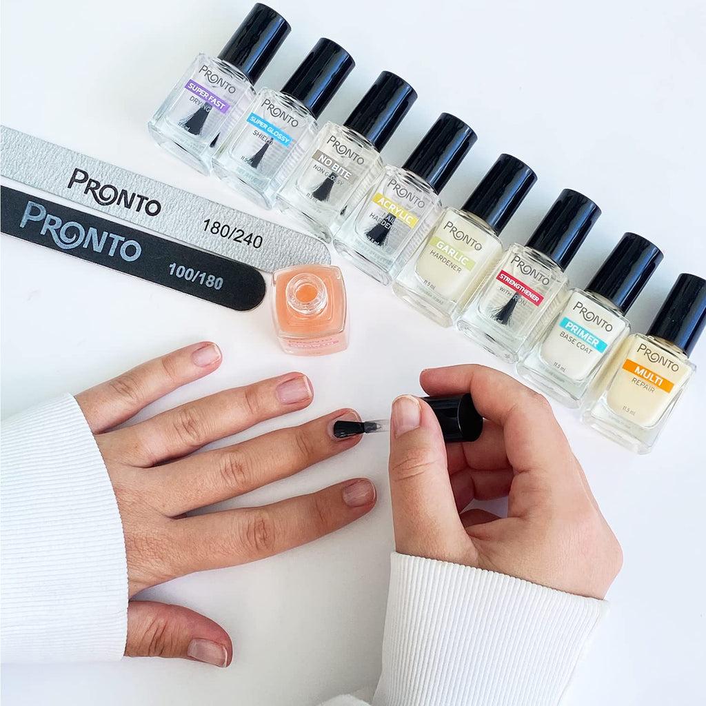 Pronto Garlic Hardener Nail Treatment – Base Coat & Top Coat Strengthener
