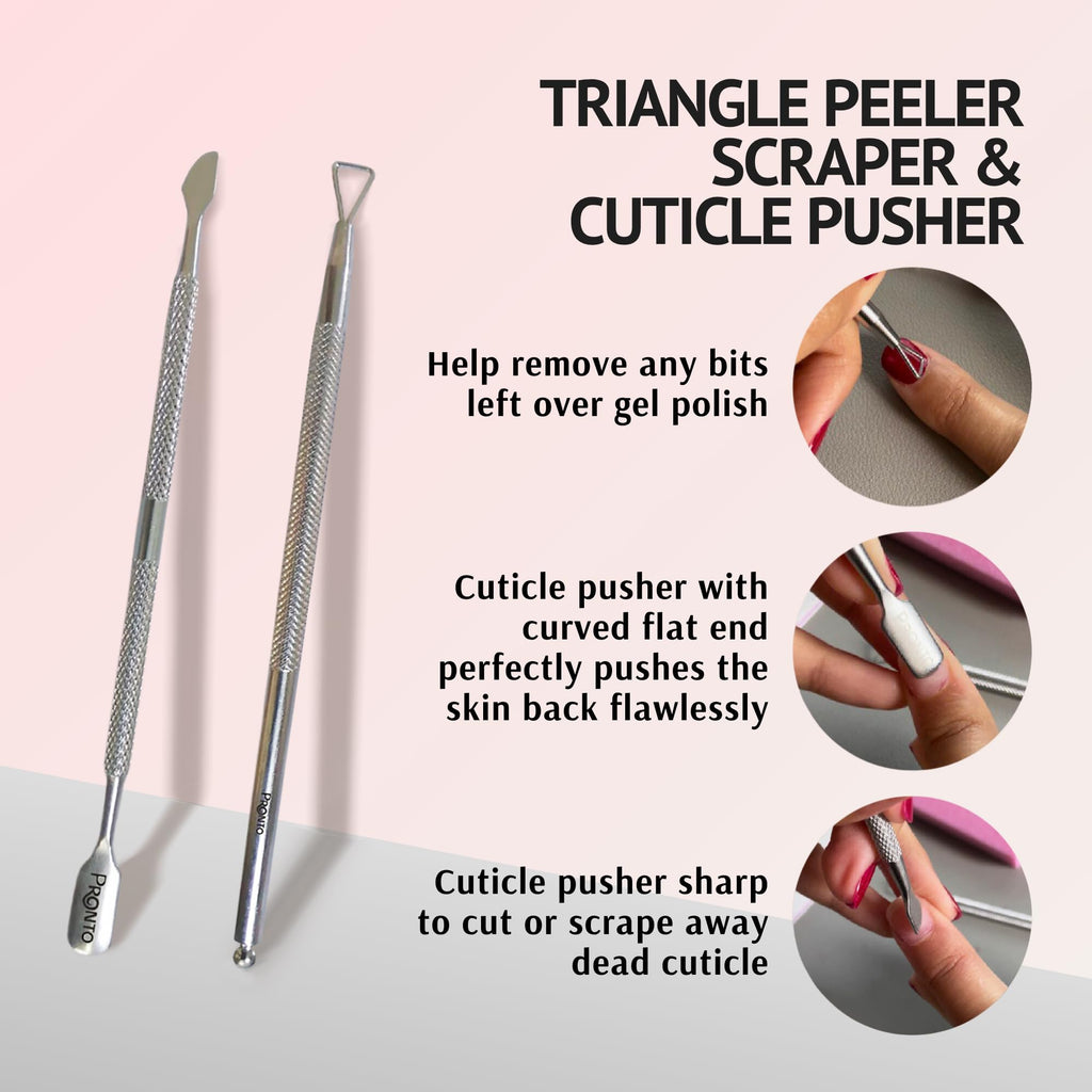 Pronto Gel Nail Polish Remover Kit – 8oz Pure Acetone, Nail File & Soak-Off Bowl