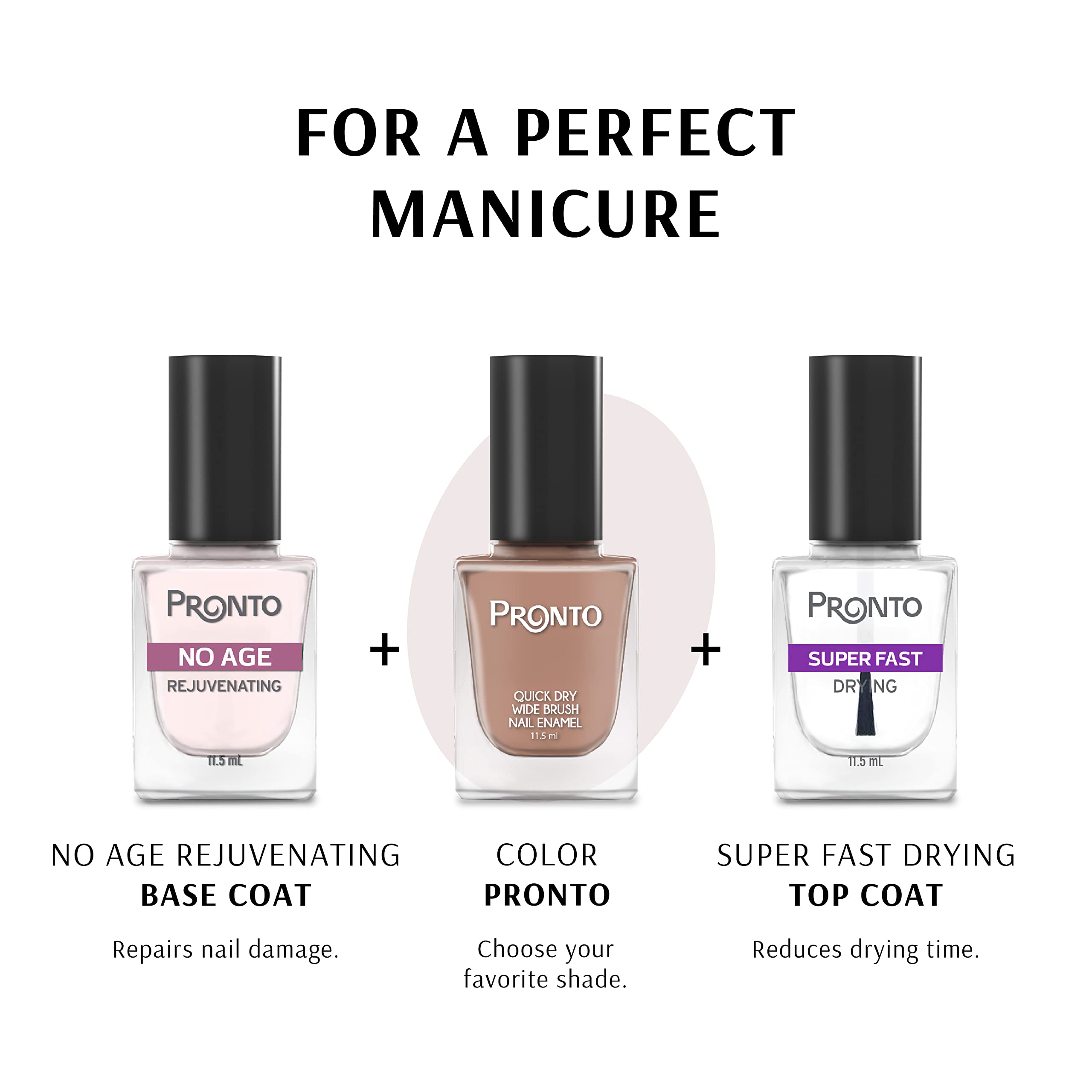 Pronto No Age Nail Rejuvenating – Rejuvenating Nail Treatment for Ridges, Brittle & Yellowed Nails