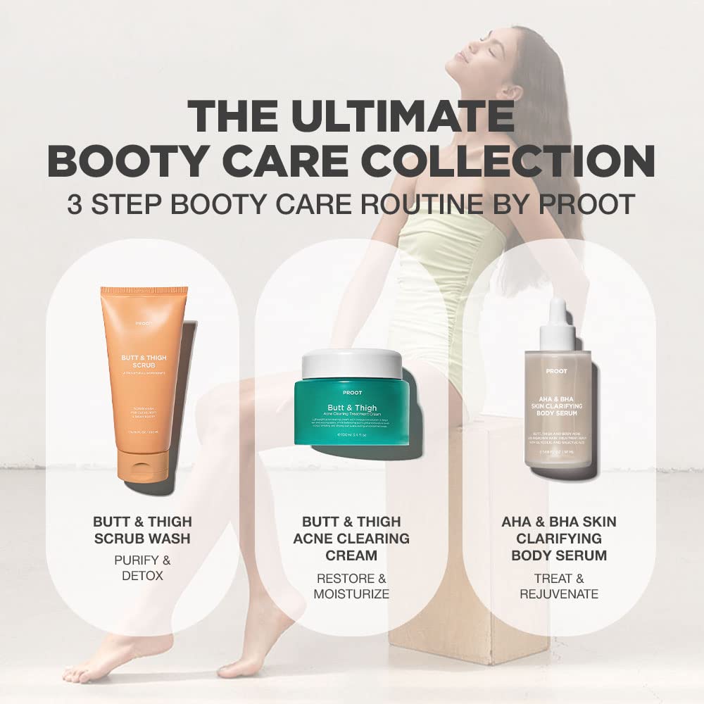 PROOT Butt Scrub Wash | Exfoliating Body Wash for Acne & Ingrown Hair