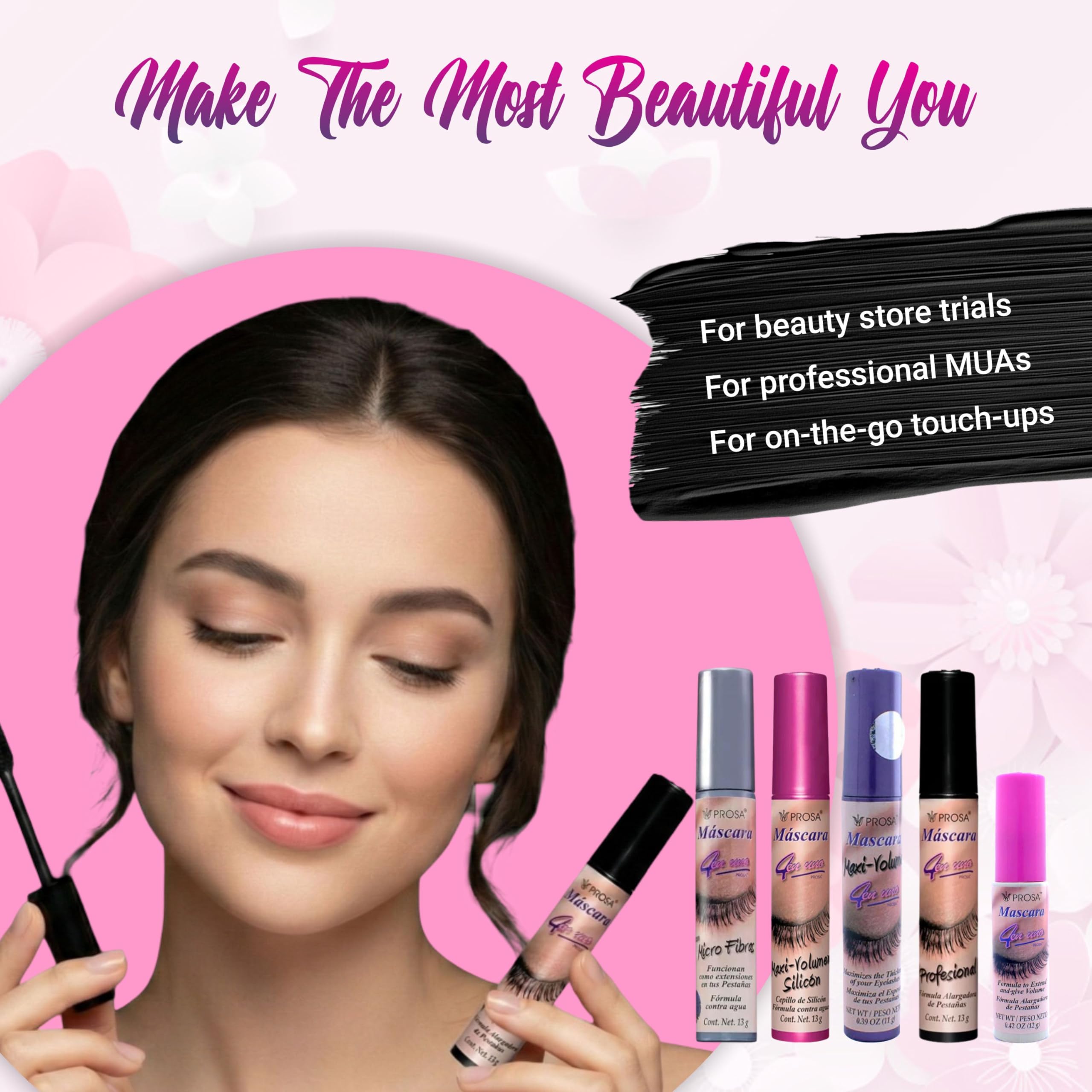 Prosa Mascara Professional Collection – Amplified Volume & Length (Pack of 5)