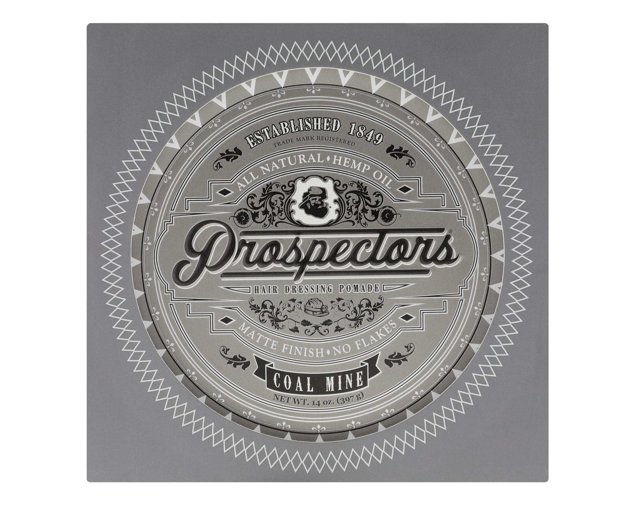 PROSPECTORS Coal Mine Matte Clay Pomade - 14 oz Tin | Natural Look, Medium Hold