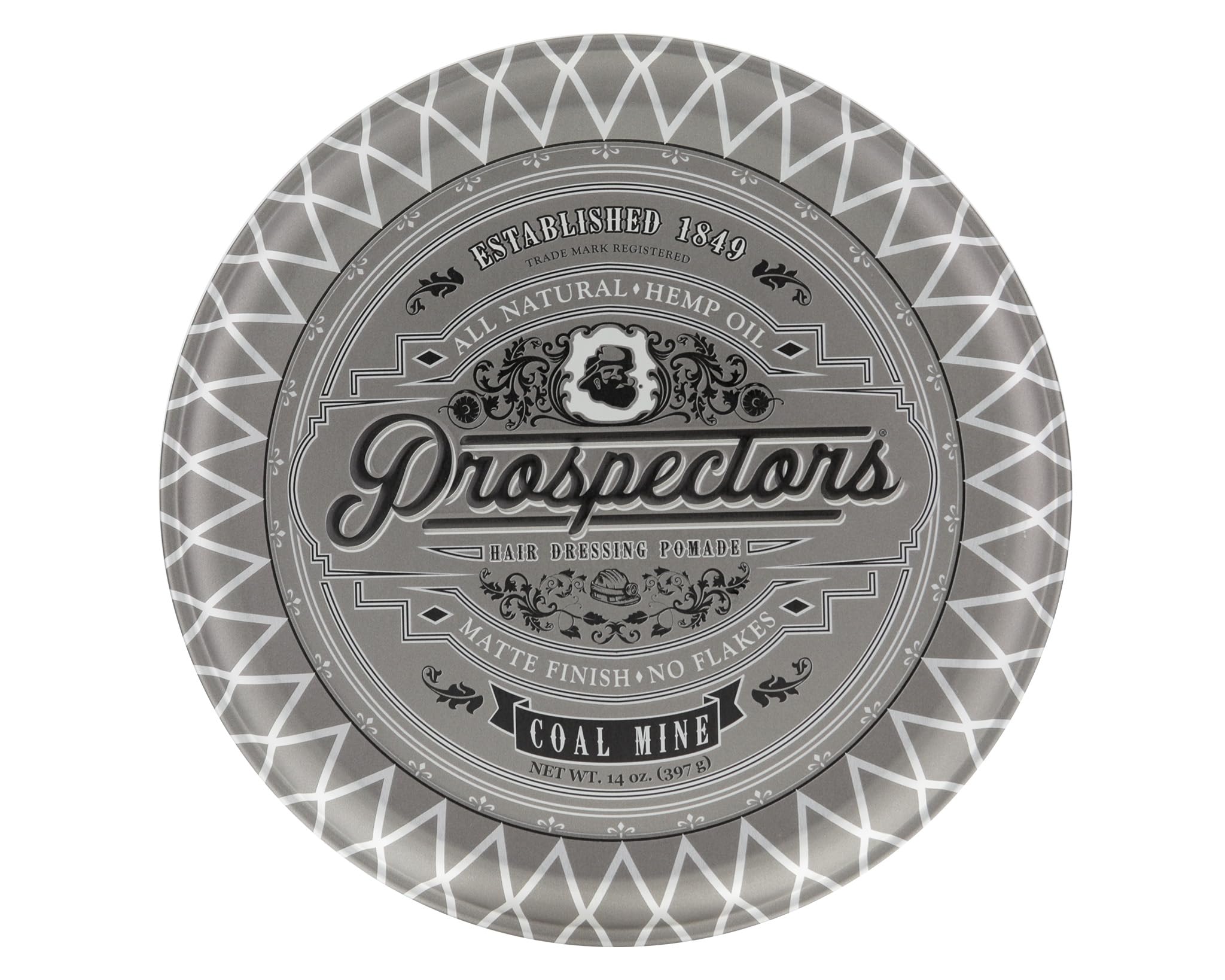 PROSPECTORS Coal Mine Matte Clay Pomade - 14 oz Tin | Natural Look, Medium Hold