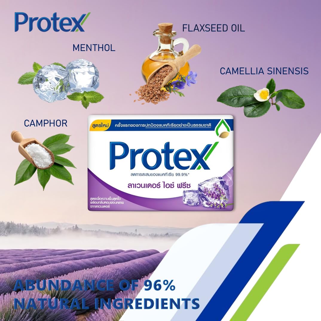 Lavender Ice Freeze Bar Soap (Pack of 4) – Protex Compatible, Cooling Formula